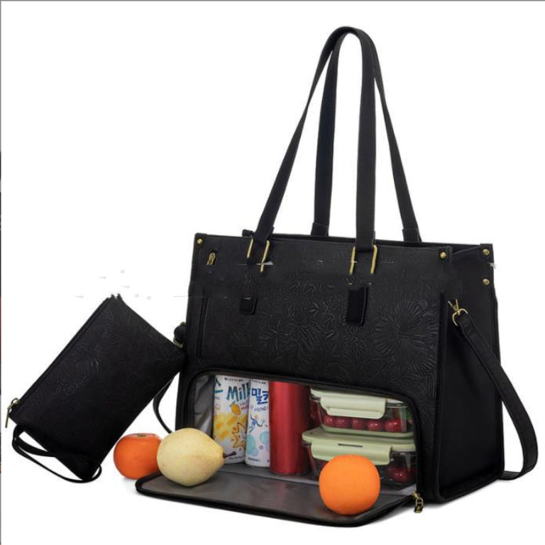 Women's Quilted Insulated Lunch Tote Bags