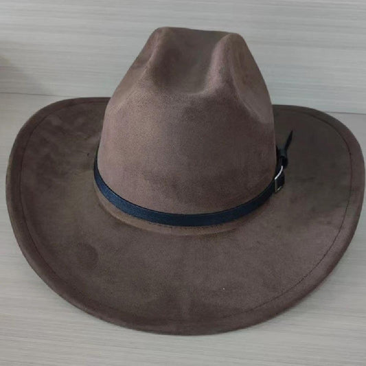 Sombrero vaquero del oeste de ala curva para hombre