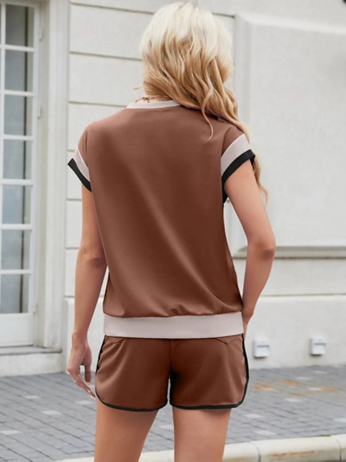 Trendsi Stylish Two-Piece Top and Shorts Set