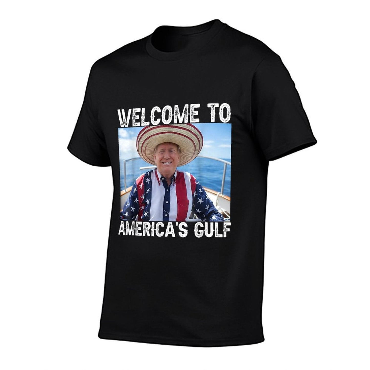Gulf of USA America Funny USA Flag Moisture-wicking T-Shirt