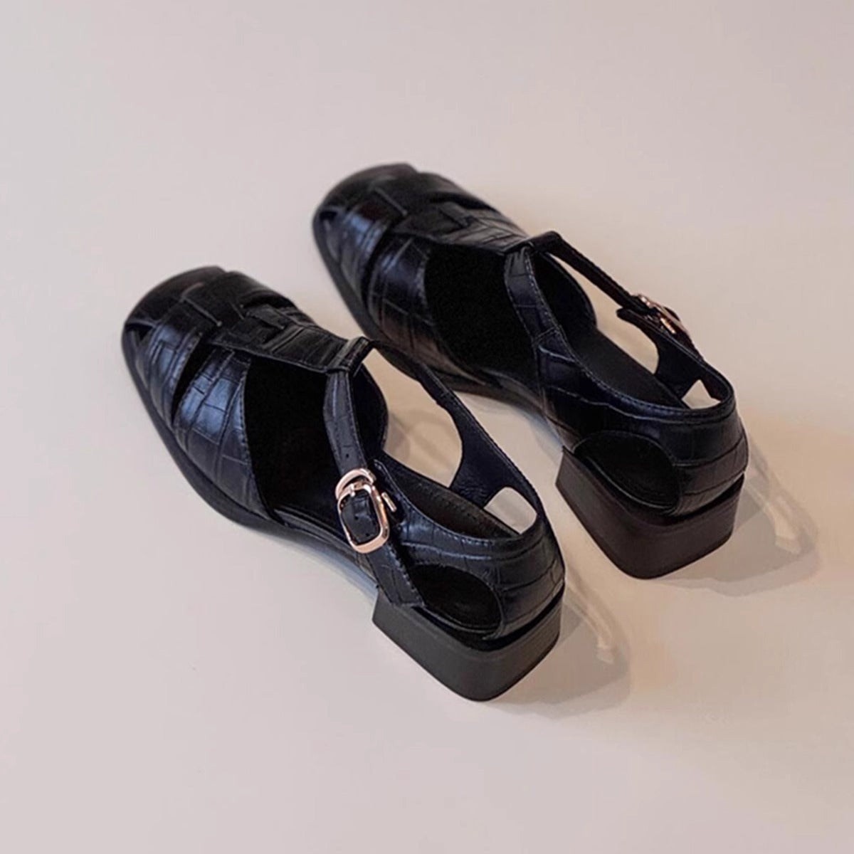 Women's French Style Vintage Weave Roman Shoes