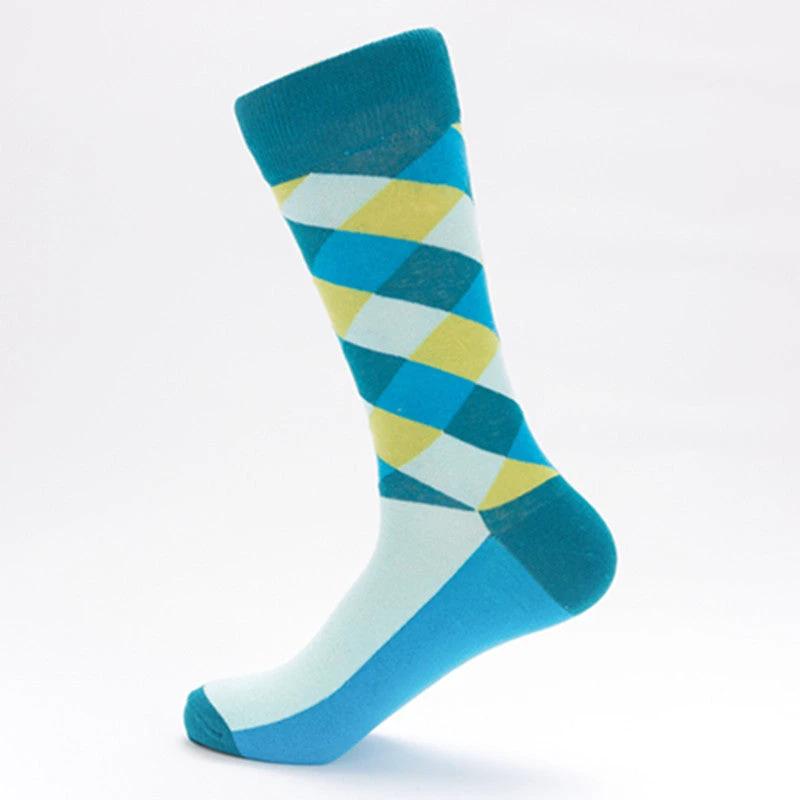 Men's Color Diamond Lattice Socks