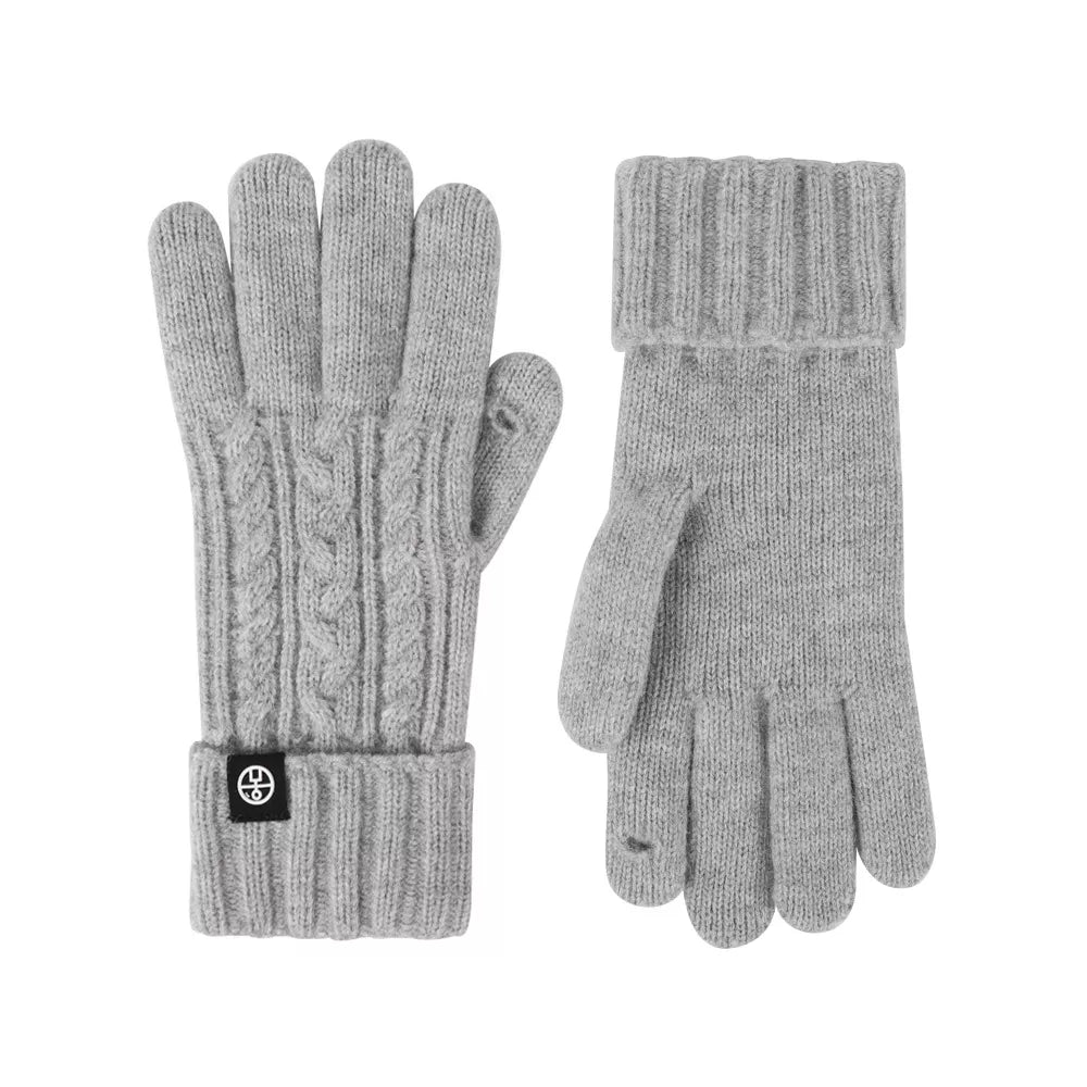 Guantes de punto trenzado para pantallas táctiles