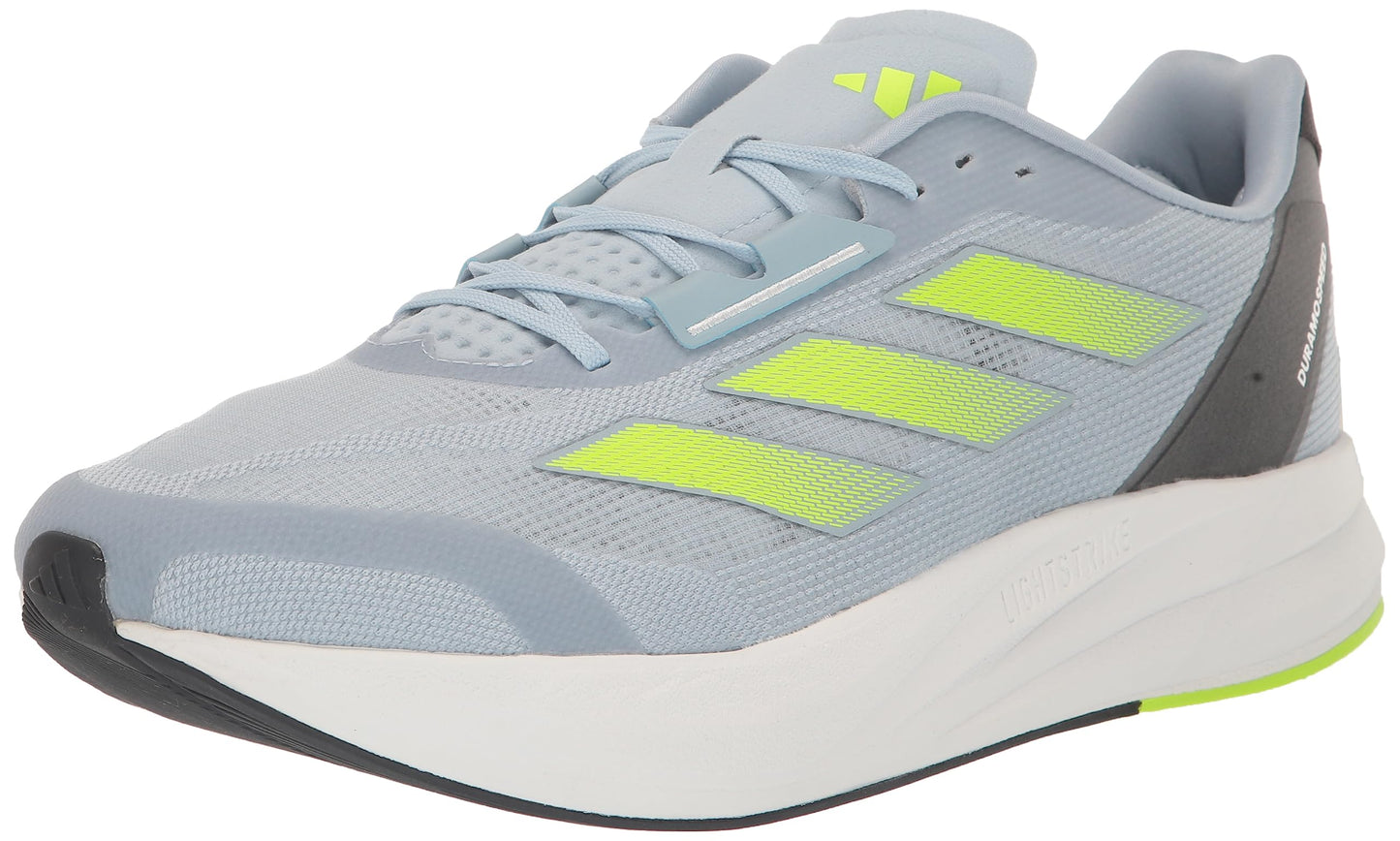adidas Mens Duramo Speed Sneaker Wonder Blue/Lucid Lemon/White 8