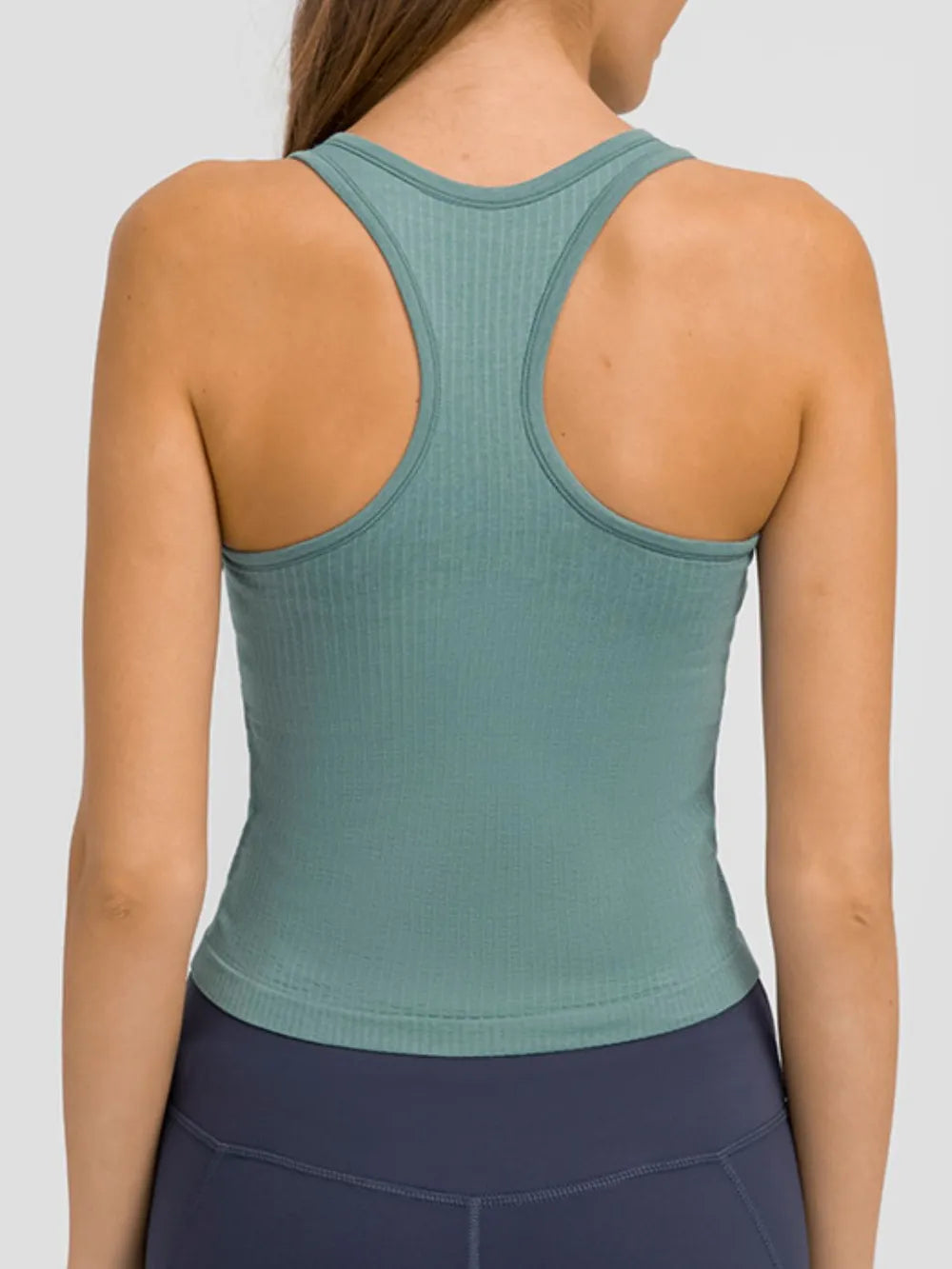 Camiseta sin mangas deportiva Millennia con espalda de nadador y cuello redondo