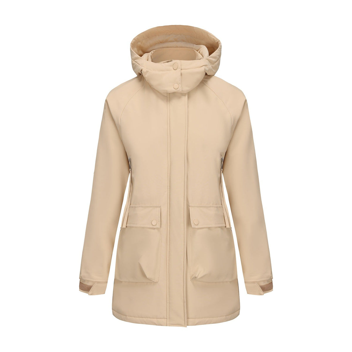 Parka Fleece Padded Coat Shell Jacket Waterproof Lady Fall Winter Coat
