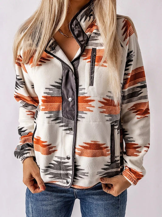 Chaqueta acolchada con diseño geométrico