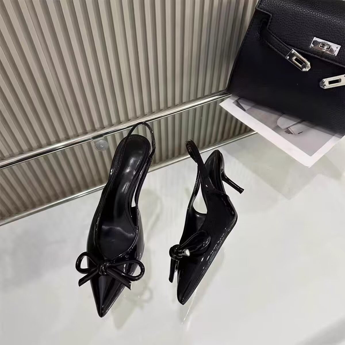 Women's Bowknot Slingback Heels