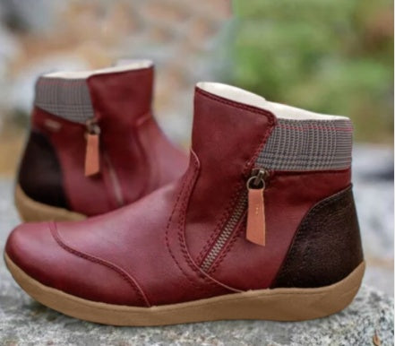Women's Double Zipper Snow Boots