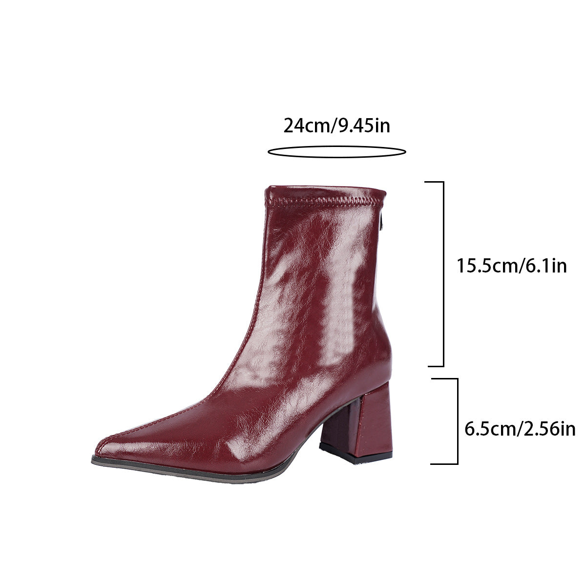 Western-style Pointed-toe Ankle Boots For Women