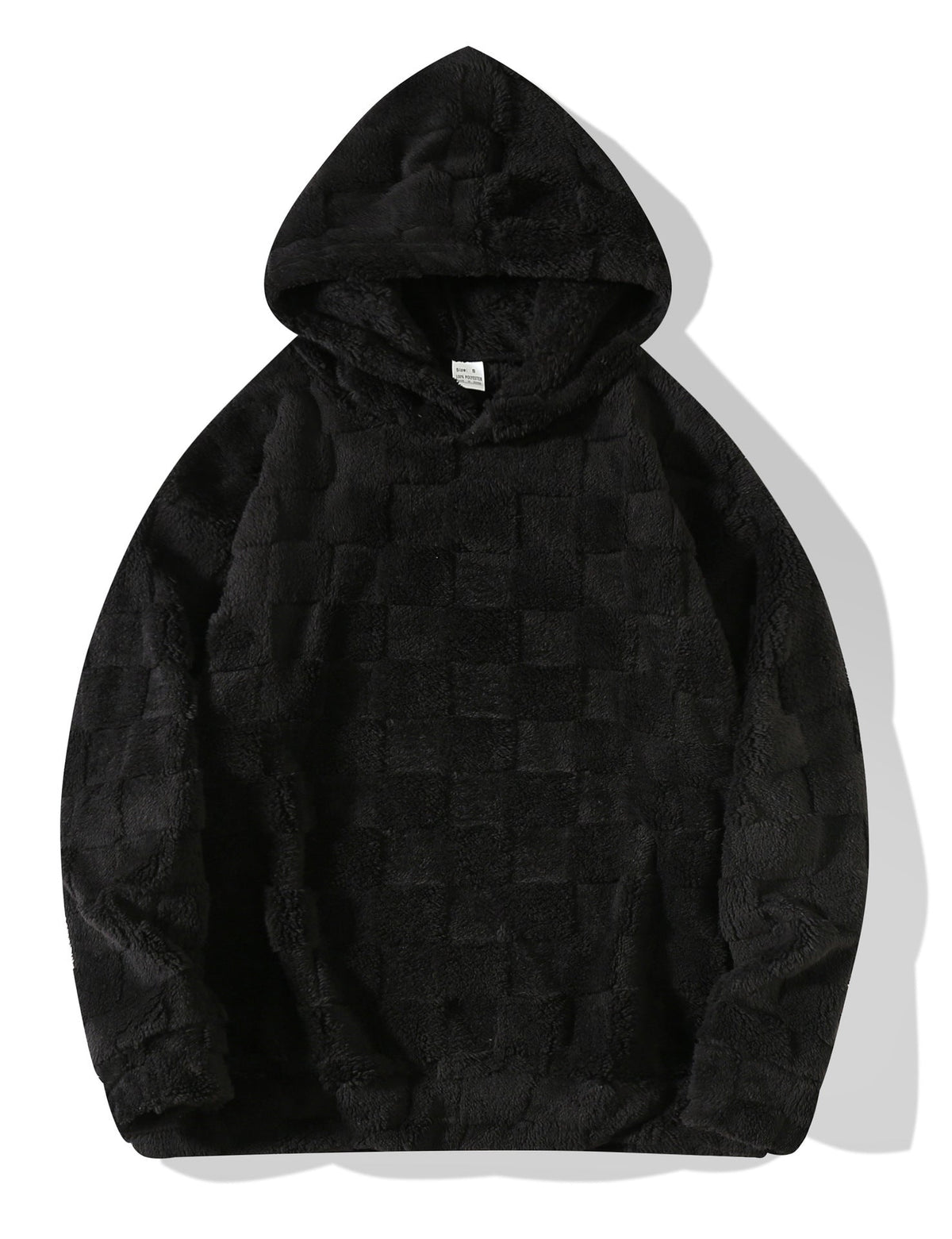 Men's Plaid Loose-fit Hooded Sweatshirt