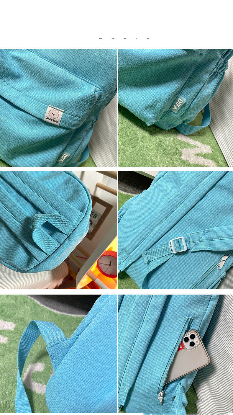 Unisex Candy-Colored Large-Capacity Travel Backpack Travel Bag