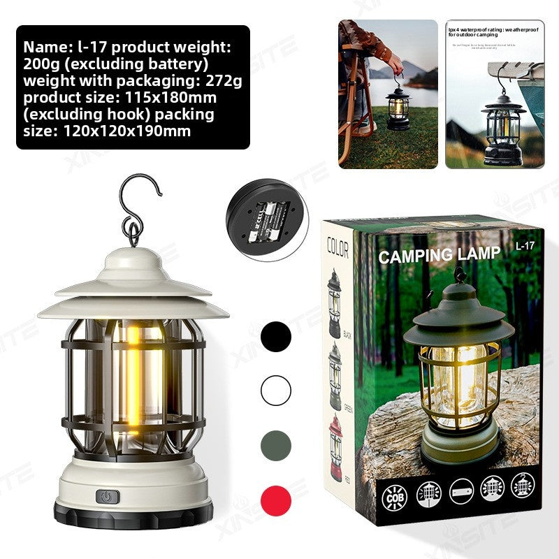 Camping Light, Ambient Light, Flame Camping Lamp, Tent Retro Hurricane Lamp