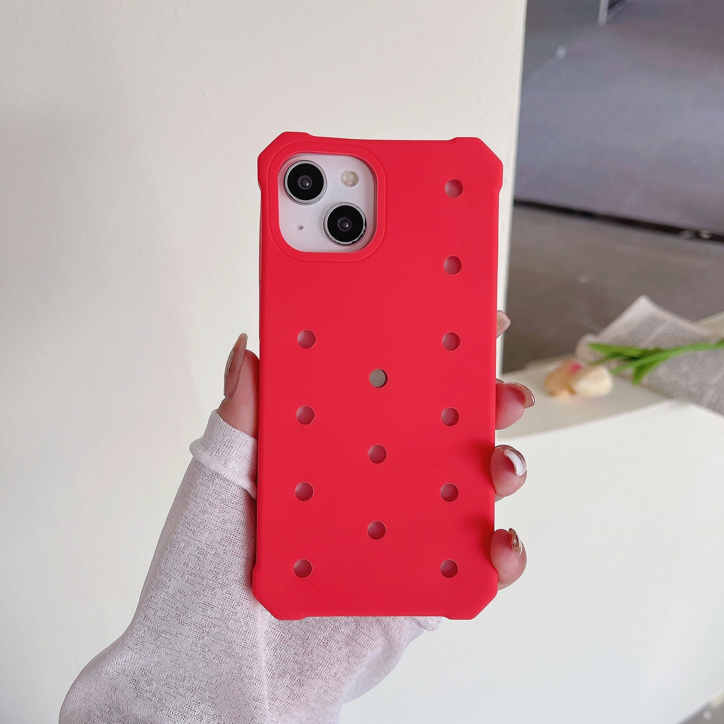 Silicone Hole Phone Case Protective Cover Three-dimensional