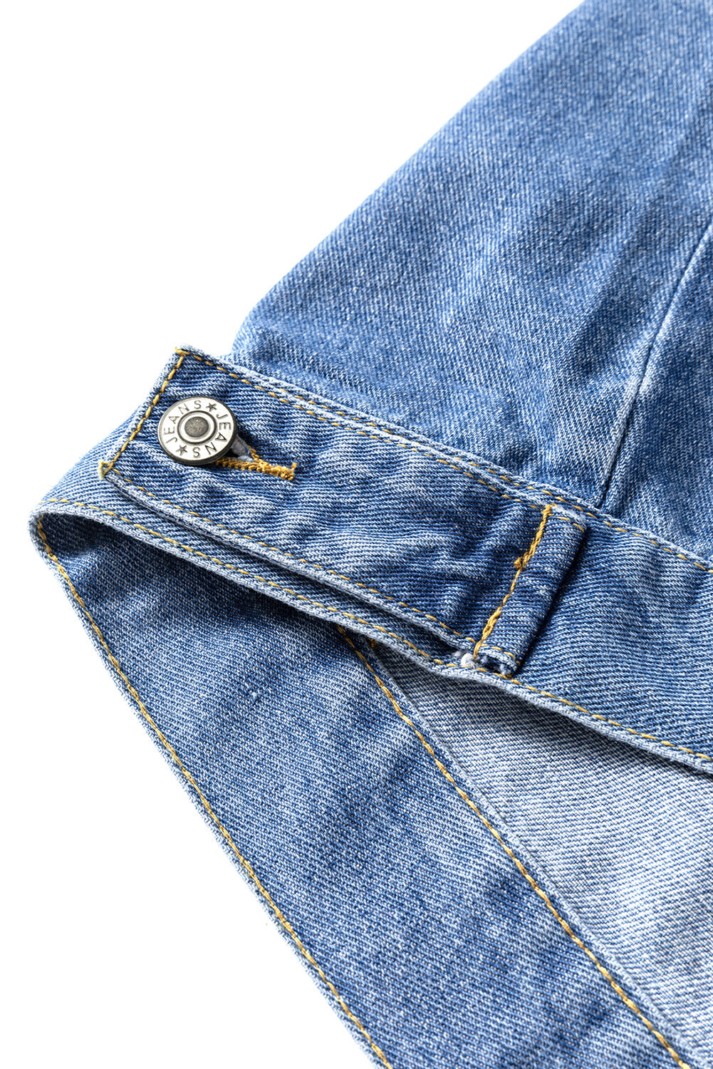Chaqueta vaquera oversize con bolsillo, lavada a la piedra, a rayas azules