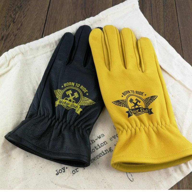 Outdoor Retro Cycling Fleece-lined Warm Gloves For Men