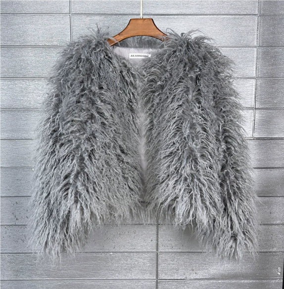 Women Fur Coats Autumn Winter Faux Fur Shaggy Jacket Fourrure Bontjas