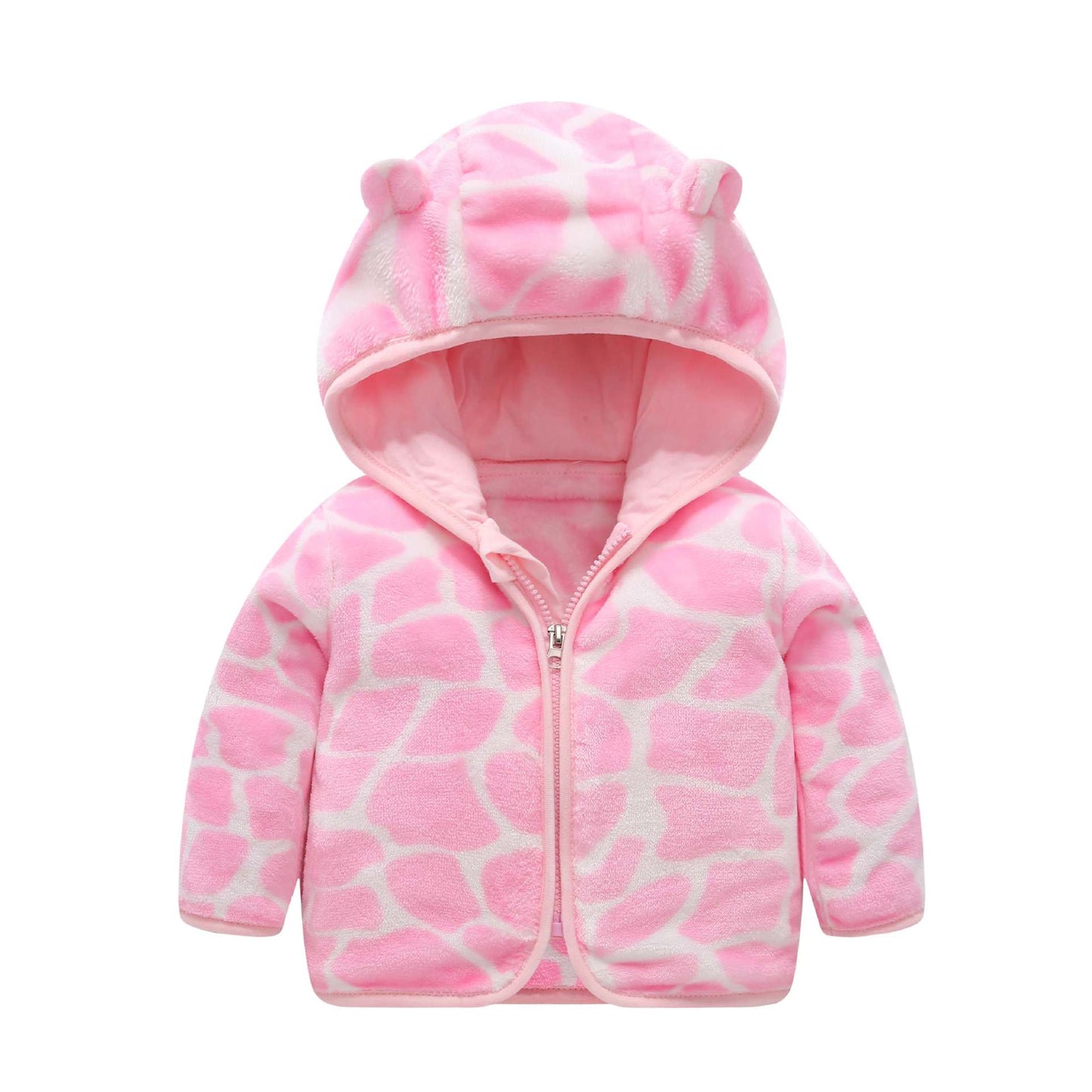 Children's Hooded Coral Fleece Padded Jacket