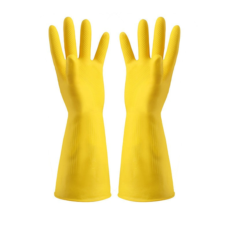 Household gloves-Thick and durable-white-L size-nitrile latex material-1 pair