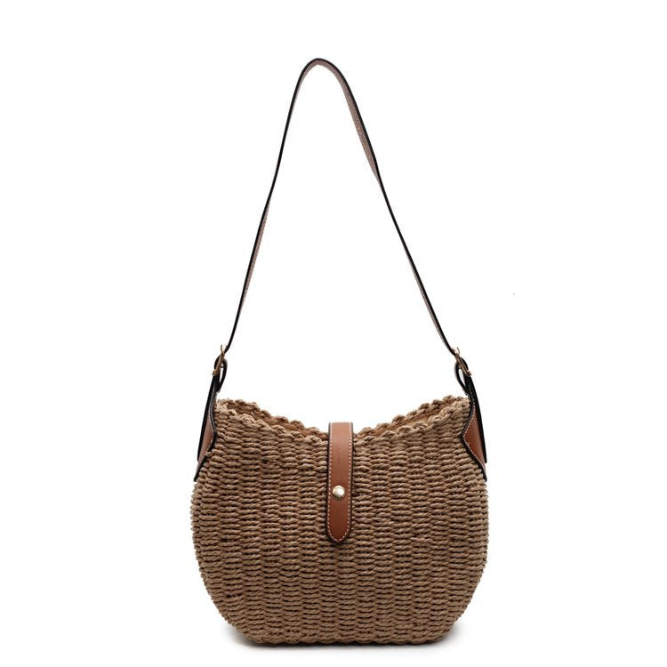 Casual Woven Crossbody Travel Bag