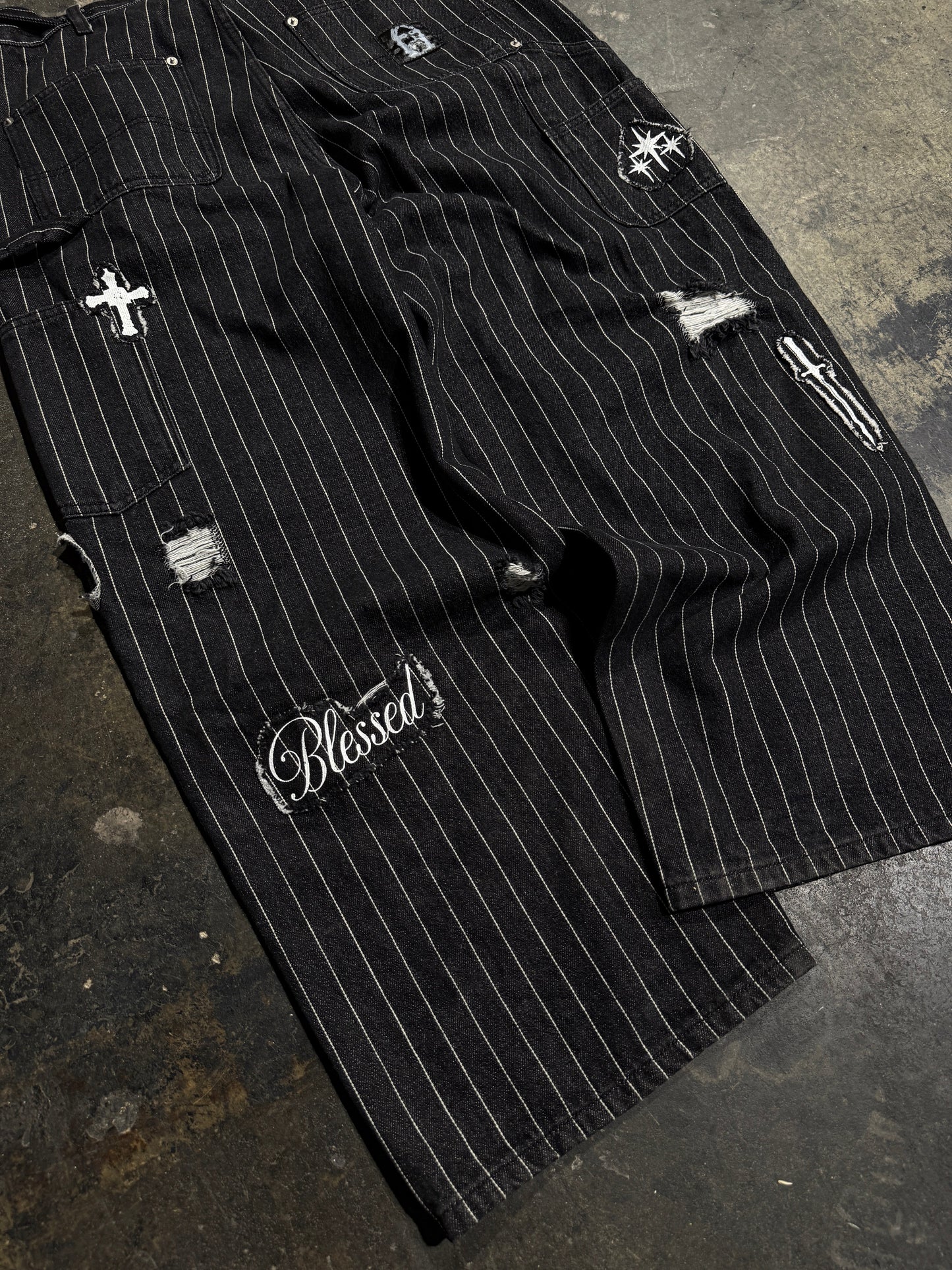 Pinstripe Patch Double Knees