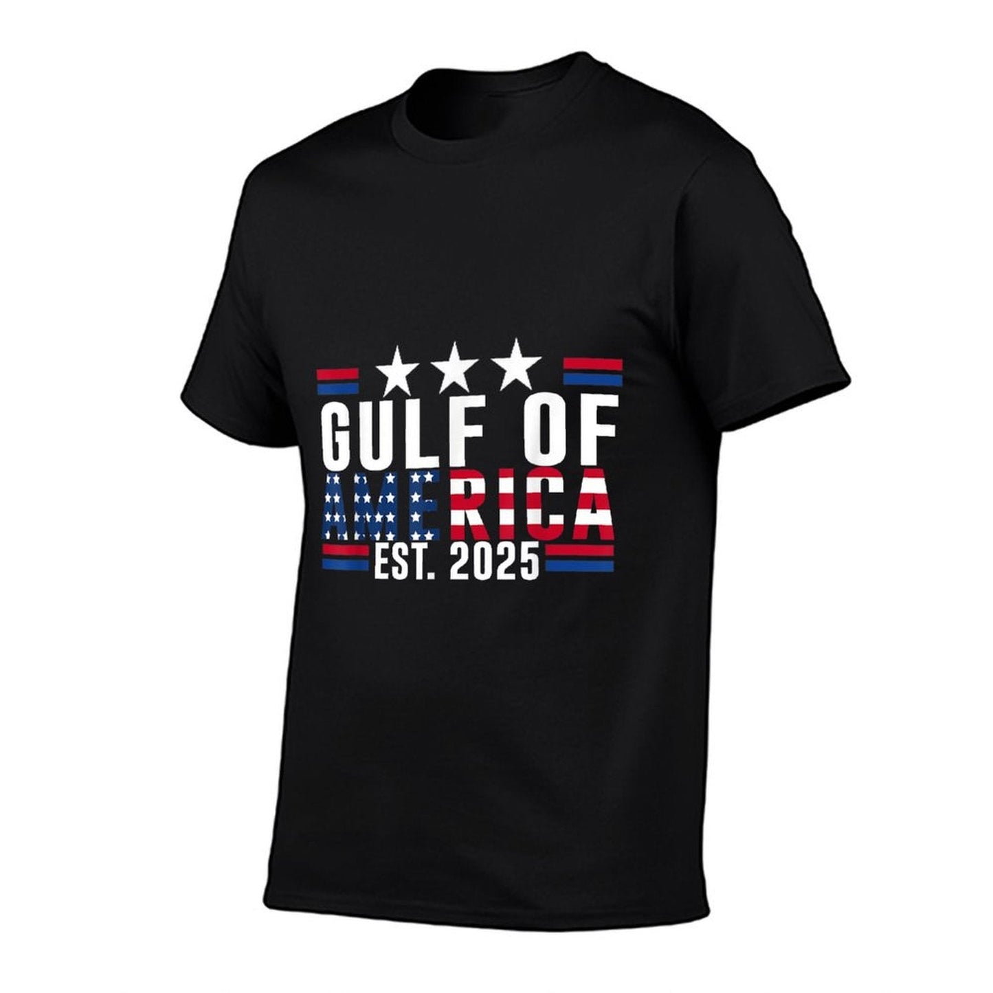 Retro Gulf Of USA America 2025 American Flag Cotton T-Shirt