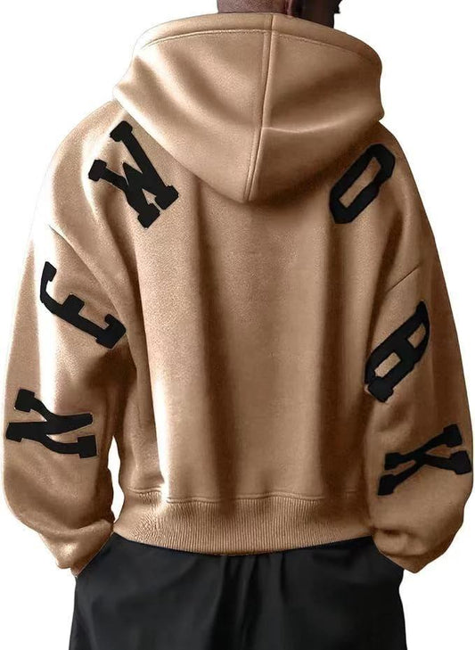 Sudadera con capucha holgada de manga larga con estampado de moda para mujer