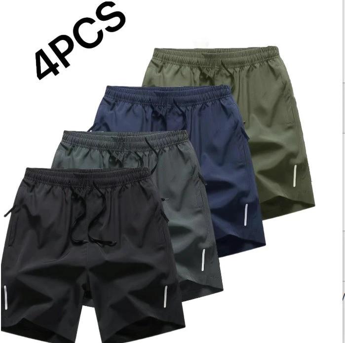 Fashionable Zippered Pocket Casual Men's Shorts (Set Of 3)