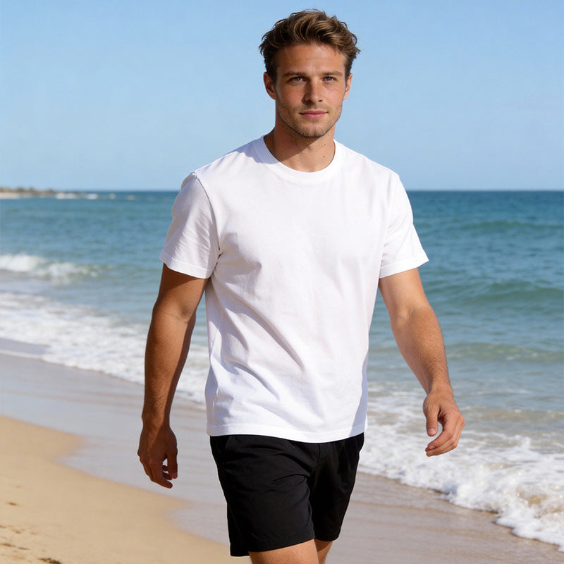 Cotton T-shirt ColorfulUnisexSolid Color
