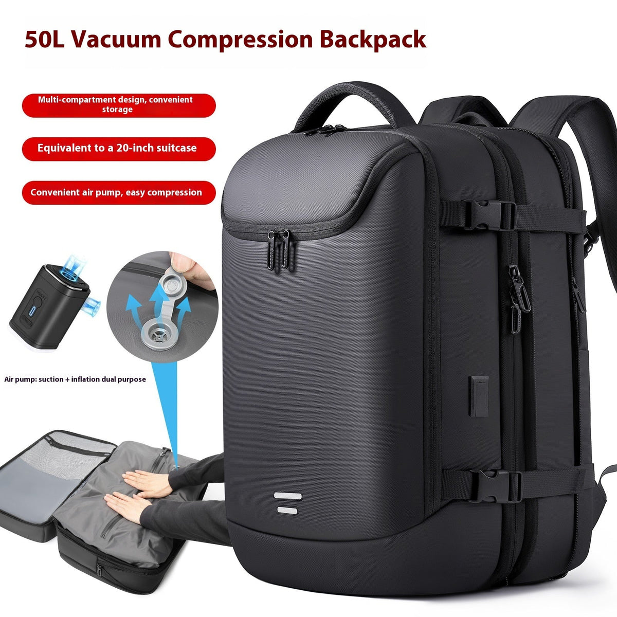 Multifunctional Vacuum Compression Backpack
