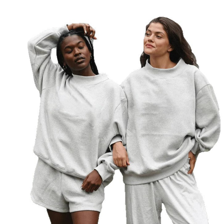 Loose-fit Drop-shoulder Top For Women Trendy And Stylish Hooded Sweatshirt
