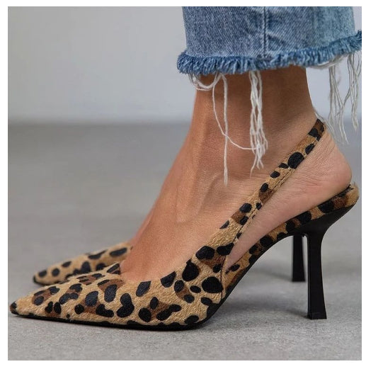Women's Fashion Pointed Plus Size Slip-On Heels