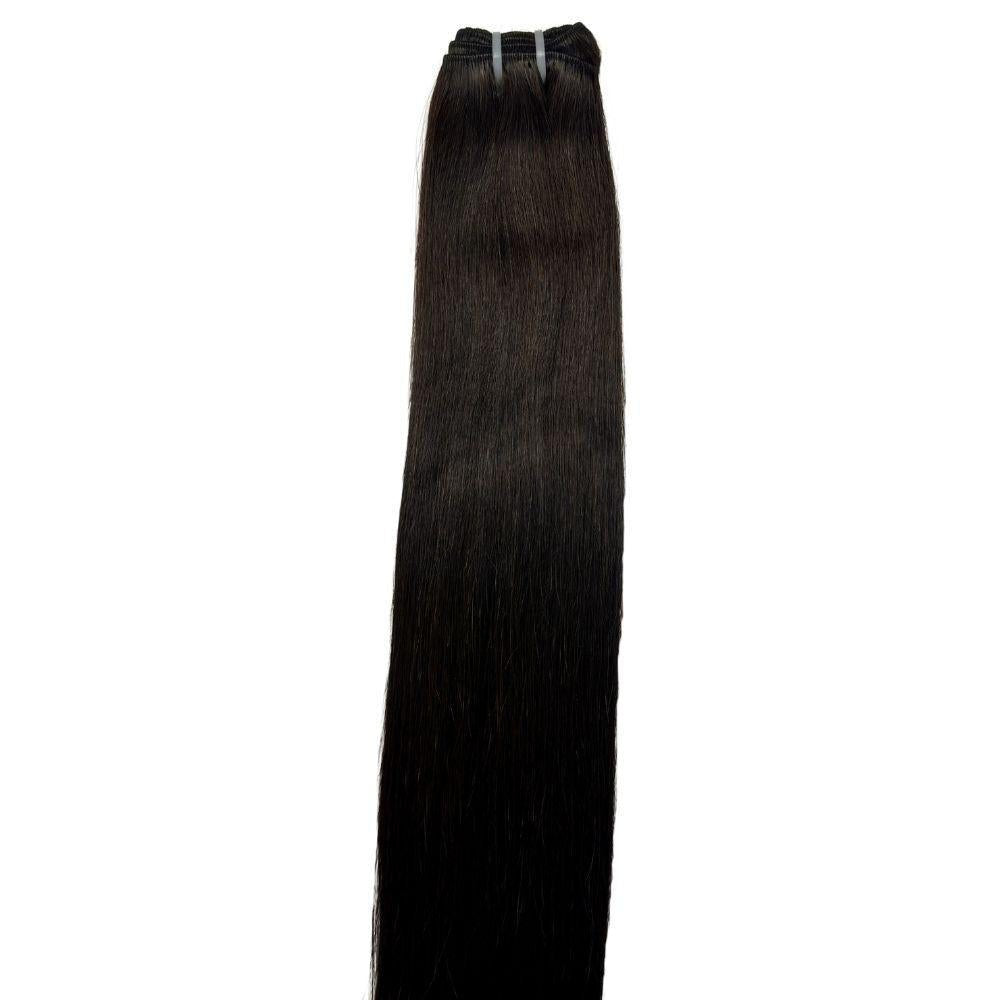 Extensiones de cabello 100% humano, liso natural negro, sin procesar