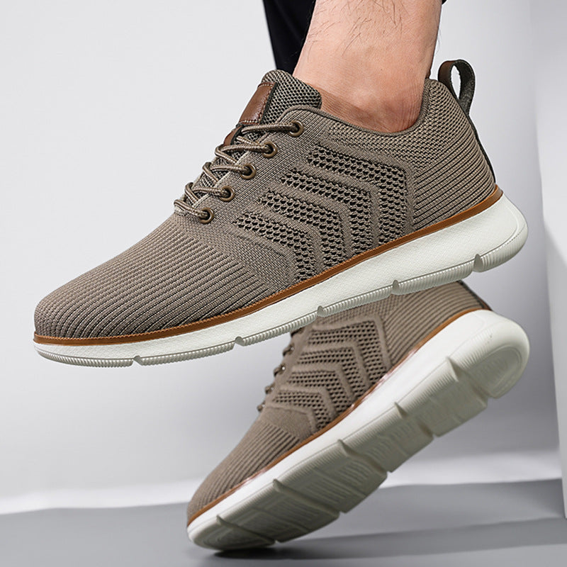 Men's Casual Lace-Up Mesh Walking Sneakers
