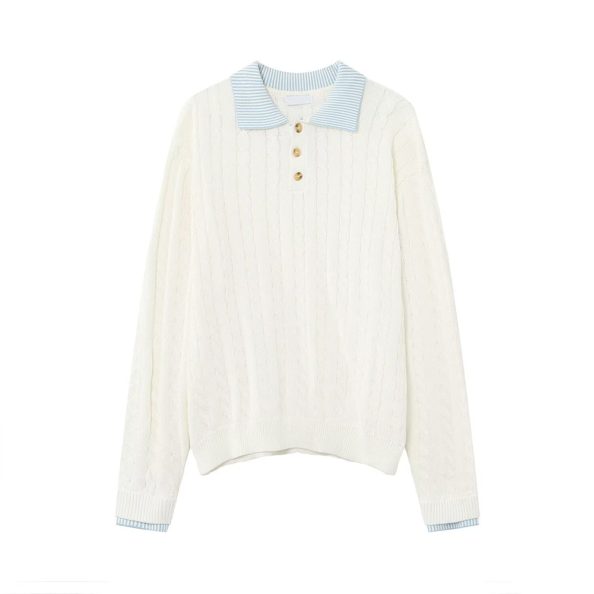 Retro Patchwork Color-Block High-End Cable-Knit Sweater For Men