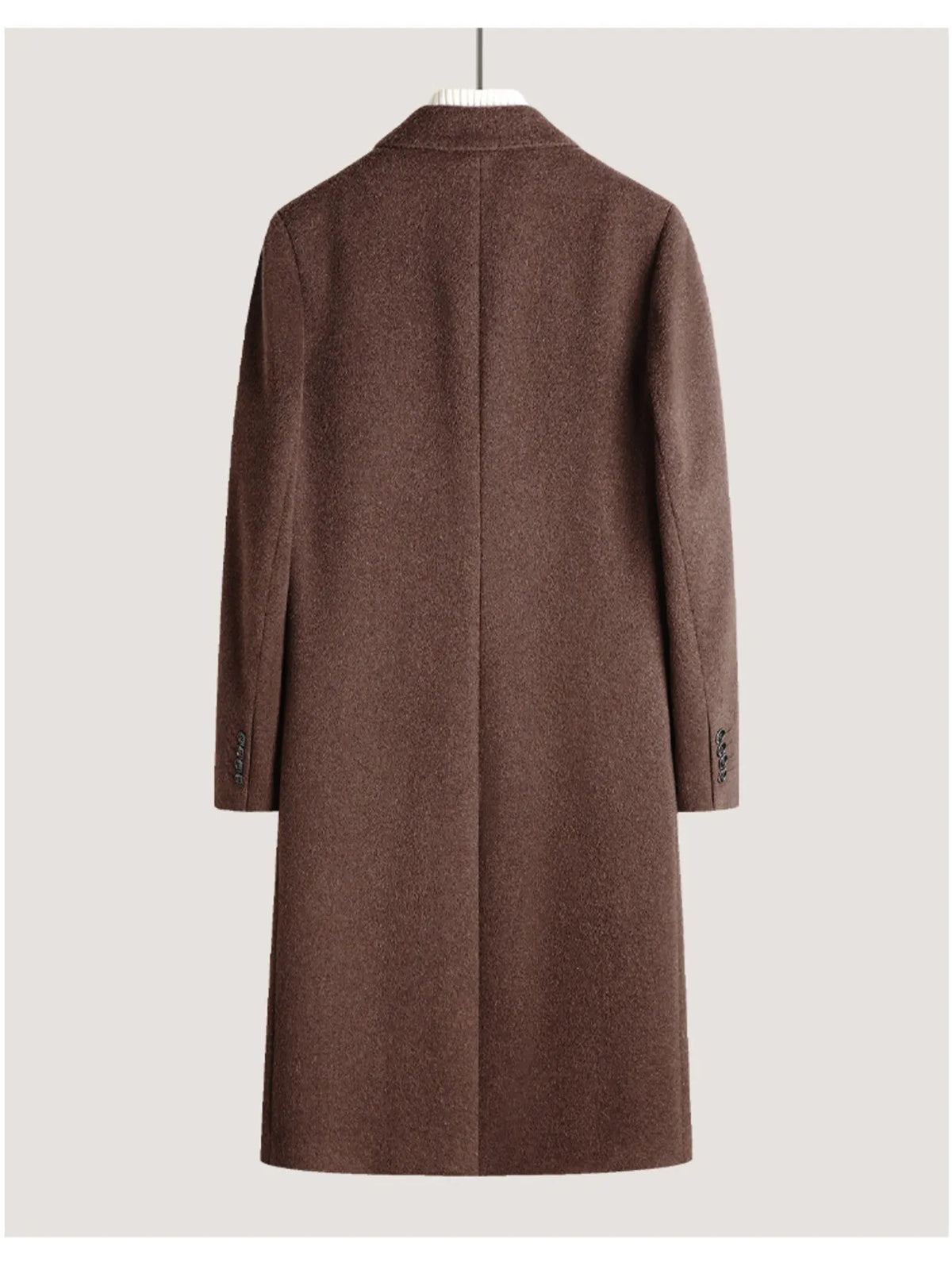 Men's Classic Button Up Longline Overcoat