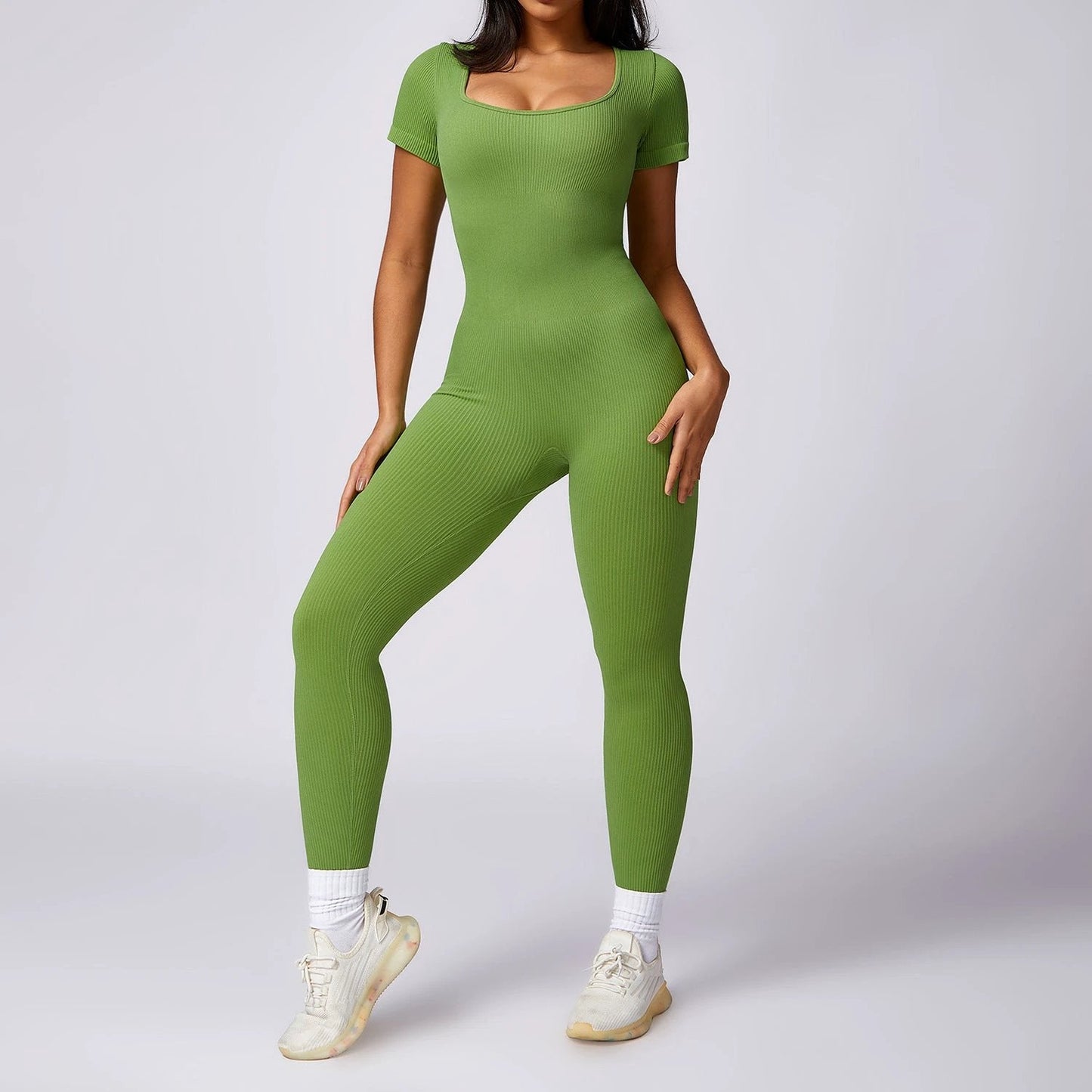 Seamless One-piece  Short-sleeved Jumpsuit