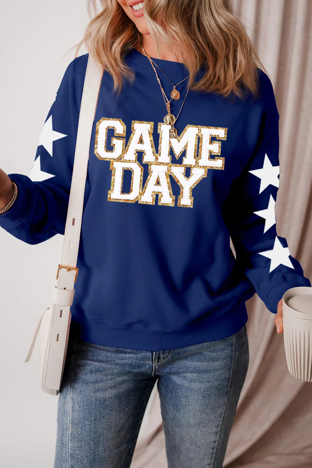 Sudadera de cuello redondo y manga larga "DÍA DE PARTIDO"