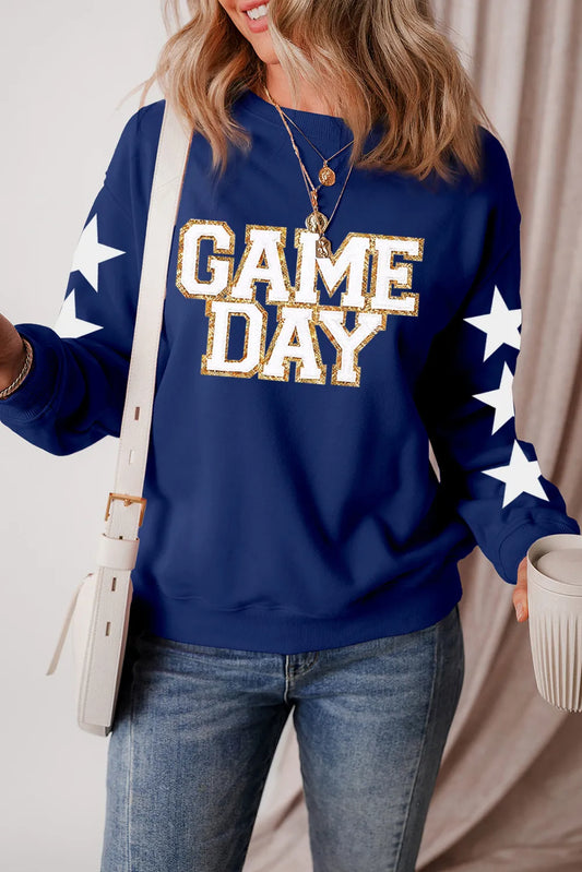Sudadera de cuello redondo y manga larga "DÍA DE PARTIDO"