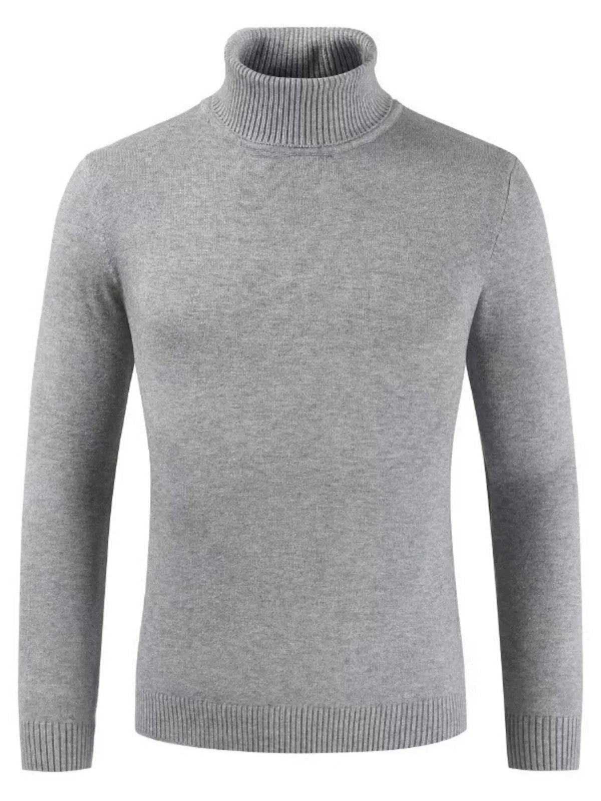 Men's Plus Size Turtleneck Long Sleeve Sweater