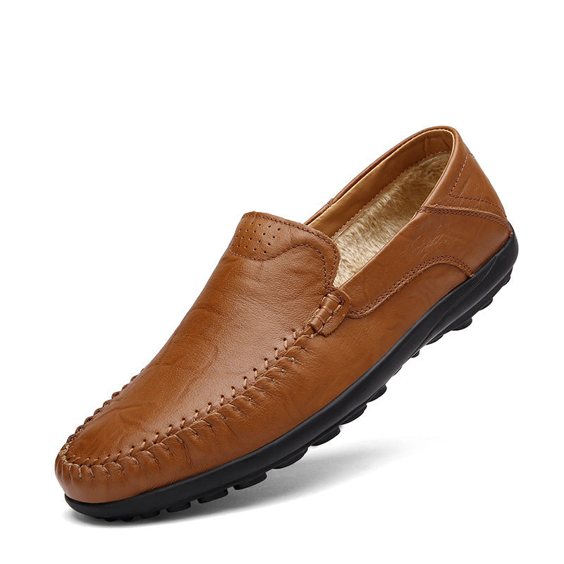 Men's Cowhide Business Casual Flats