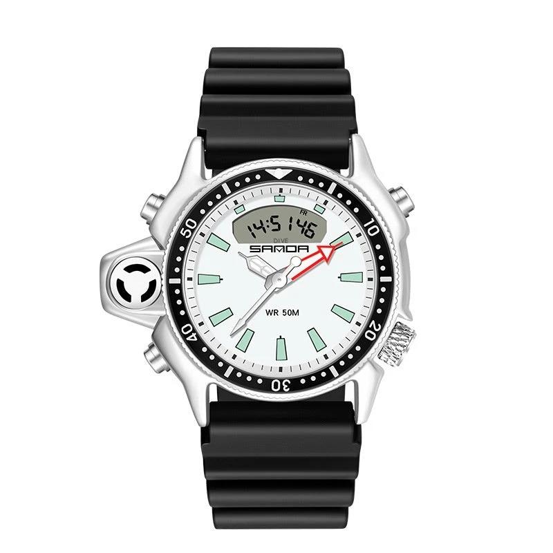 Sports Multifunctional Outdoor Waterproof Large Dial Watch For Men