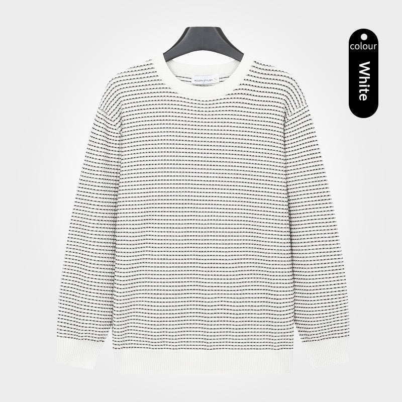 Mens Casual Round-neck Knit Sweater