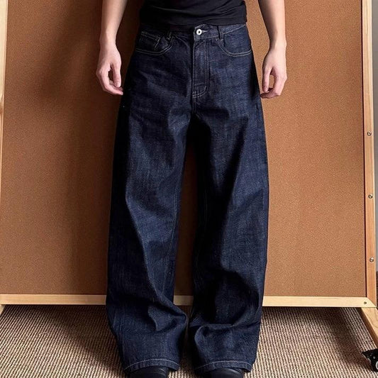 Men's Loose Straight-leg Wide-leg A- Line Jeans