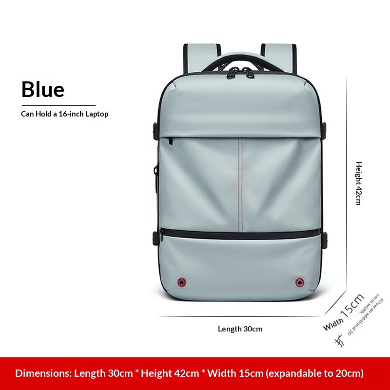 High-Capacity Water-Resistant Expandable Laptop Bag For Business Travel