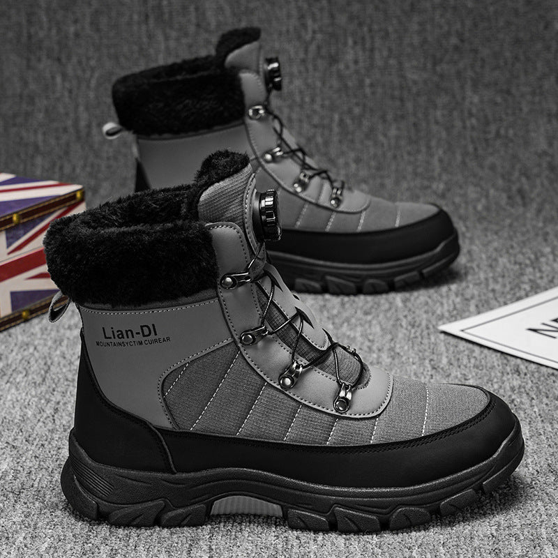 Warm Snow Boots Fleece-lined Thickened Men