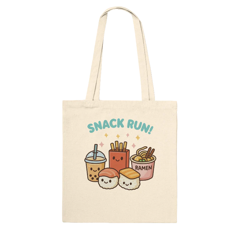 Bolso tote kawaii "Snack Run"