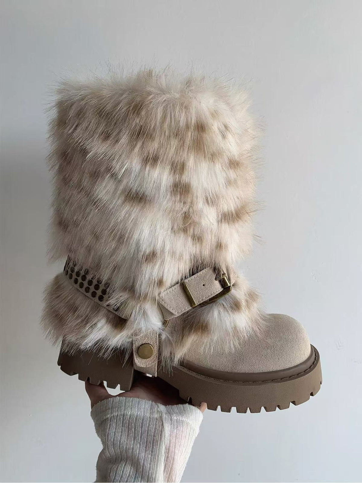 Women's Warm Furry Anti-slip Snow Boots