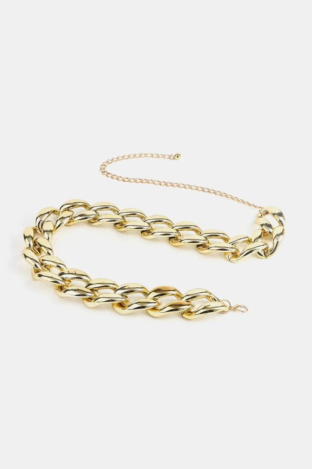 Dresses Trendsi Chic acrylic curb chain belt 1.2"