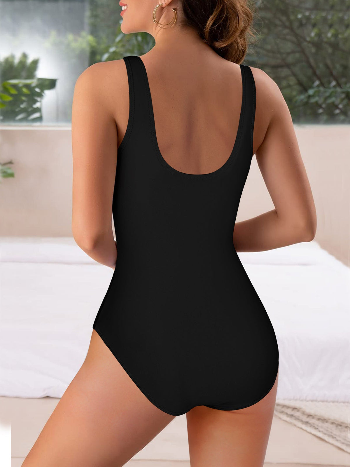 Ethereal Wolf in the Moonlight One-piece Swimsuit Bikini (Front Printing)